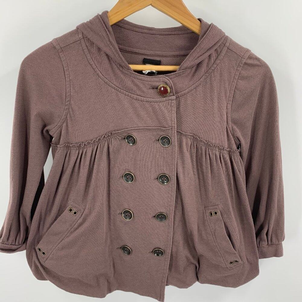 FREE PEOPLE Brown Pea Coat Jacker XS/TP